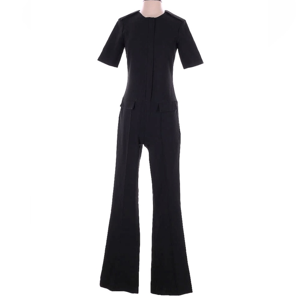 Zara woman Black Office Short Sleeve Jumpsuit S